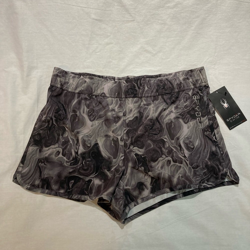 Women’s Spyder Swim board shorts, bottom cover up, size large, NWT!